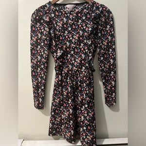 Dress. Never worn. Black with colorful flowers